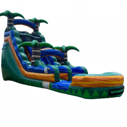 18ft Tropical Emerald Rush Water Slide