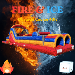 Fire & Ice Obstacle Dual Lane 40ft (Wet or Dry Slide)