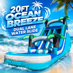 20ft Ocean Breeze Dual Lane Water Slide